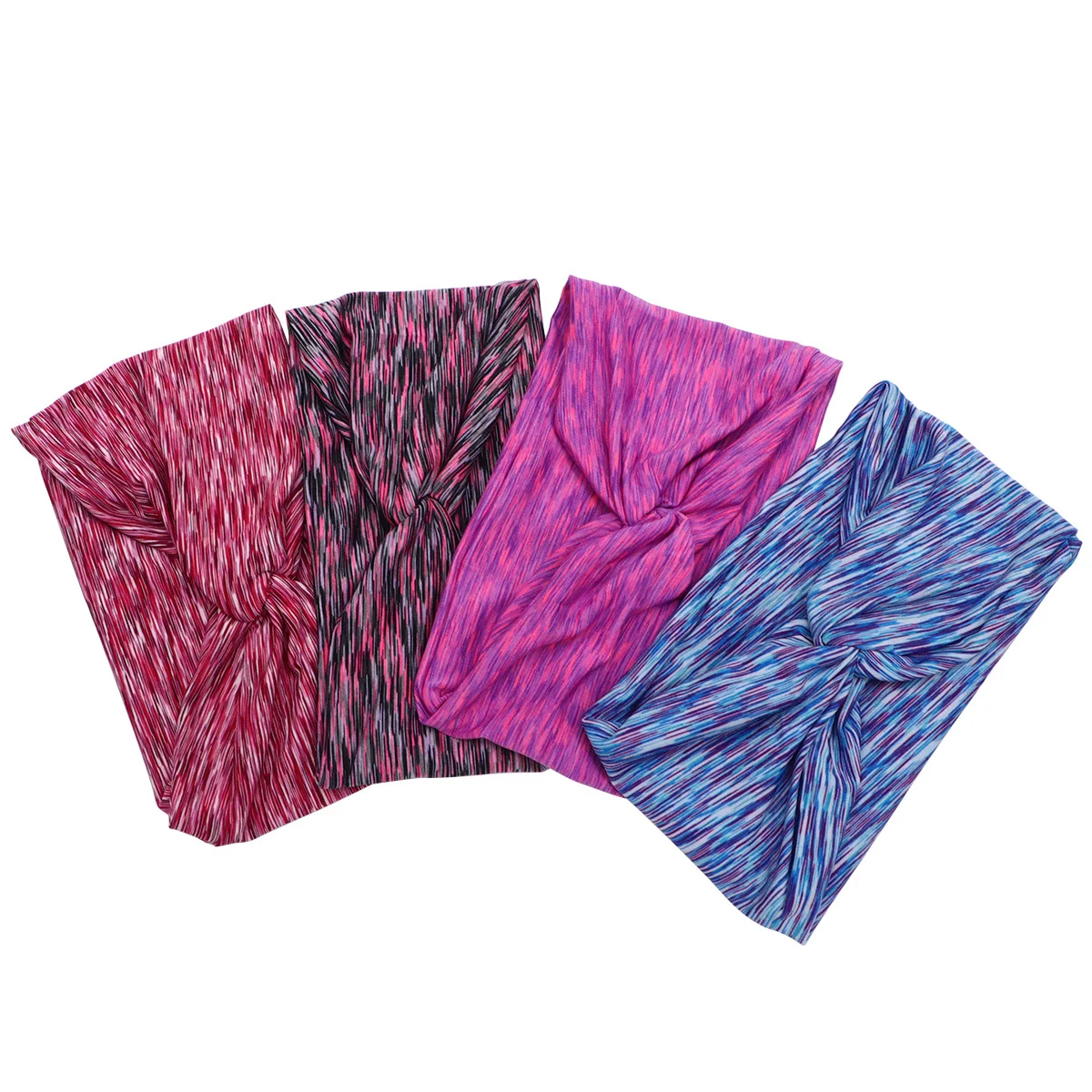 

4 шт. эластичных повязок на голову, впитывающих пот, быстросохнущие спортивные повязки для волос, повязка на голову для фитнеса и йоги на открытом воздухе, яркие цвета