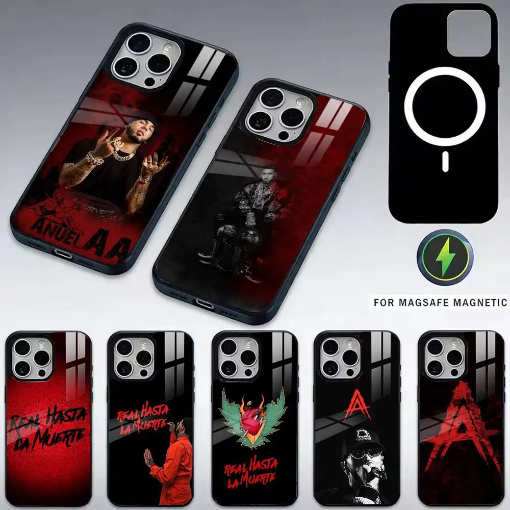 

A-Anuel AA-Real Hasta La Muerte Phone Case For iPhone17,16,15,14,13,12,11 Plus,Pro Magnetic For Magsafe Wireless Charging