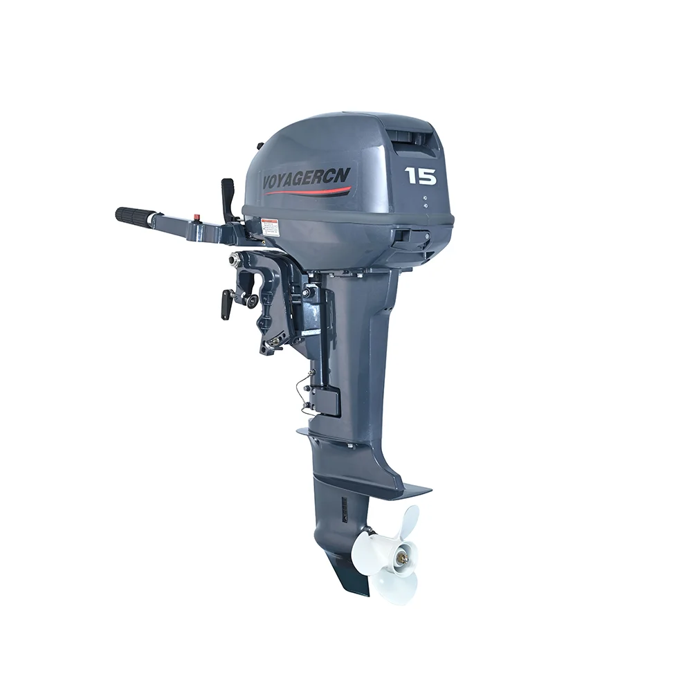 Two Cylinder 15HP Water Cooled Outboard Motor 4500-5500rpm Full Throttle Speed for Small Vessels