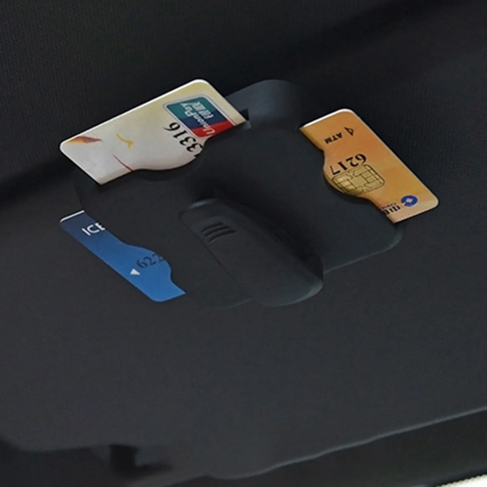 Clip per visiera parasole per auto multifunzionale Clip per parcheggio automatico Clip per carta IC per auto Porta occhiali da sole