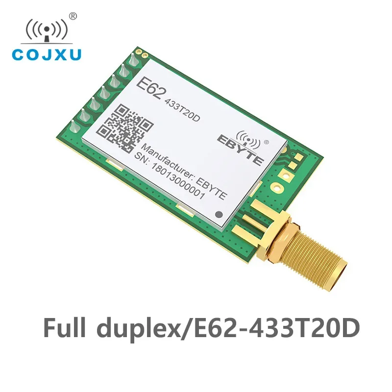 Full-Duplex 433MHz Point To Point Wireless RF Transceiver Module Auto Frequency Hopping E62-433T20D 20dBm Long Distance TX RX