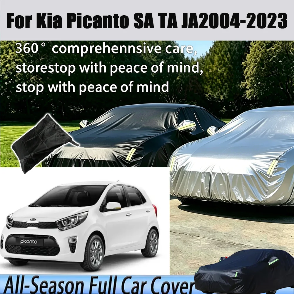

Full Car Cover Outdoor Auto Sun Shade Anti-UV Snow Rain Protection Waterproof Cover Dustproof For Kia Picanto SA TA JA 2004-2023