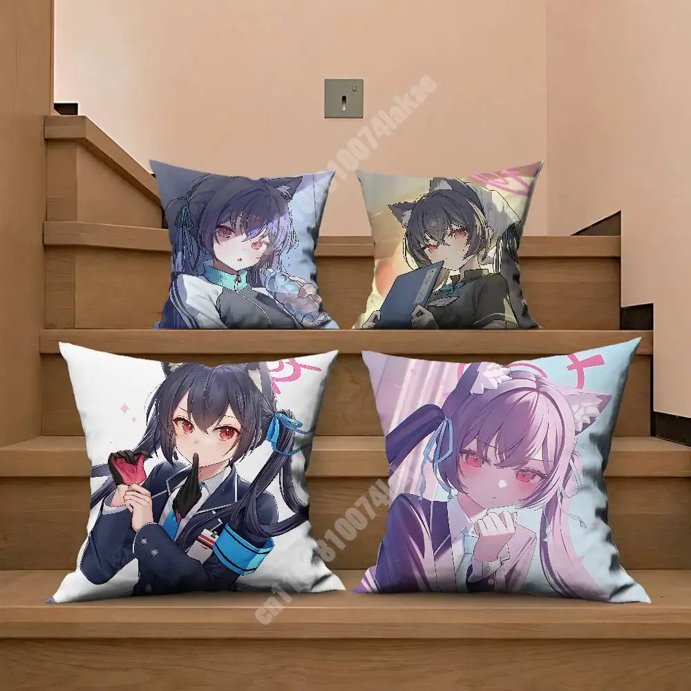Blue Archive Kuromi Serika Sofa Couch Pillow Cover Cushion Case Home Bedroom Decoration