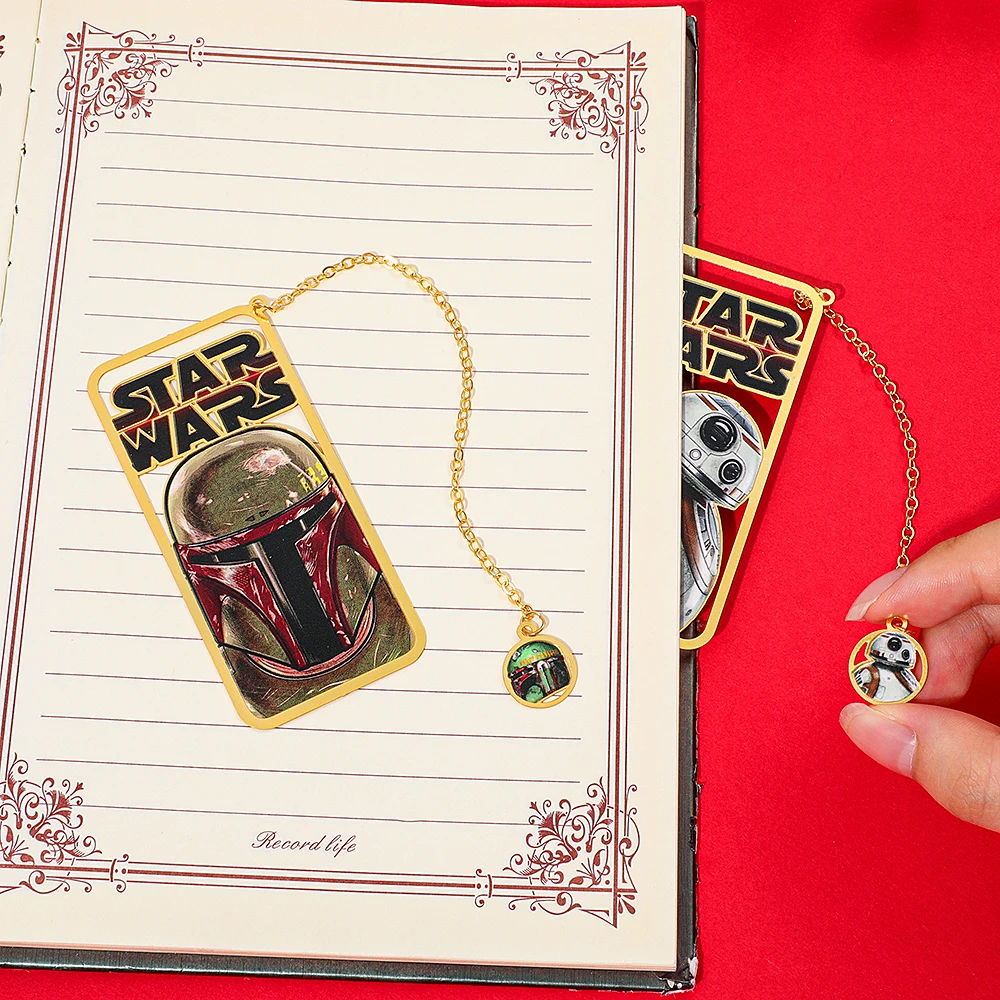 Mar Star Wars 금속 책갈피, 사무용품 컬렉션 책갈피 학교 교사 선물 도서 액세서리 학생 학습을위한 선물