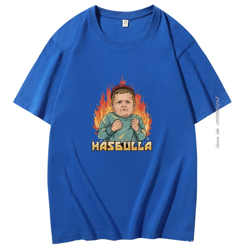 Hasbulla Fighting Meme Cotton T-Shirt Mini Khabib Blogger Graphic T Shirts Unisex Summer Short Sleeve T-Shirts Men's Clothing