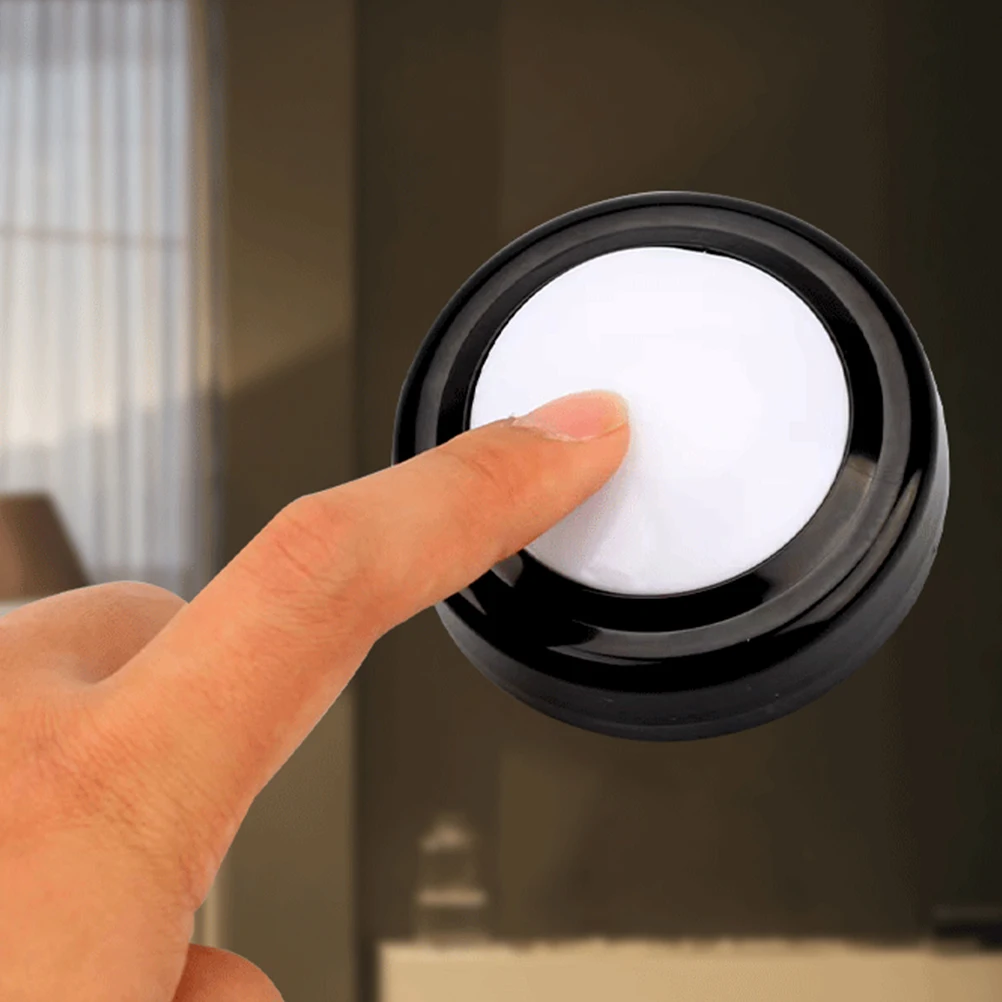 

6 Pcs Light Changing Pat LED Puck Lights Mini Wireless Night with Remote Shelf Lighting Button Cabinet