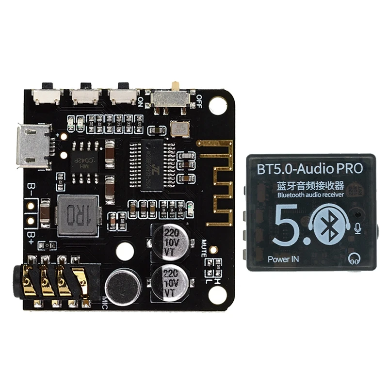 BT5.0 PRO Audio Module+Case MP3 Audio Decoder Board With Mic Lossless Car Speaker Audio Amplifier