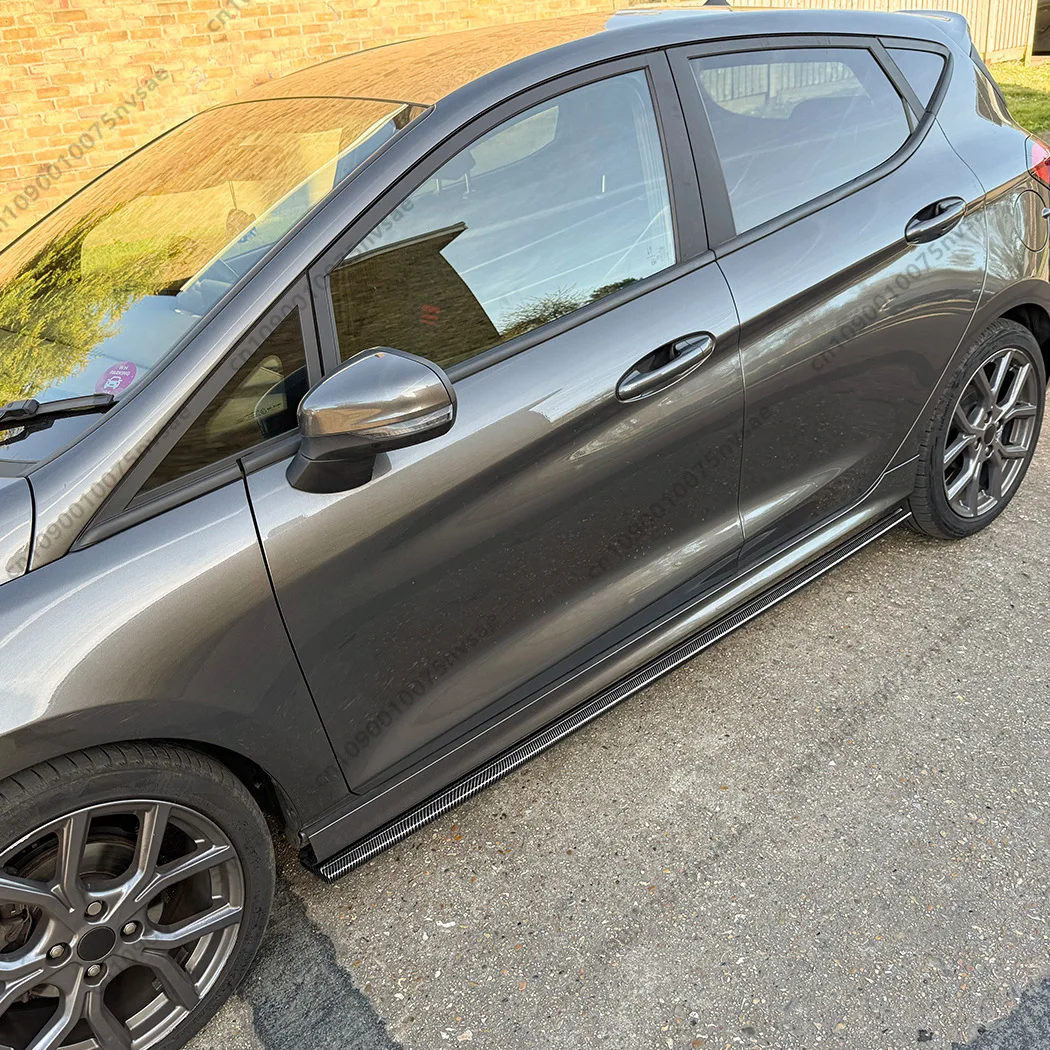 

For Ford Fiesta MK8 ST Line 2018+ Car Side Skirts Trim Splitters Spoiler ABS Guard Protective Extension Lip Body Kits Tuning