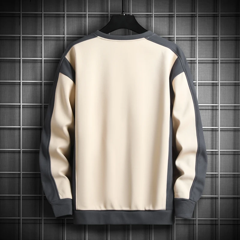 الكورية الربط الرجال بلوزات ربيع الخريف Crewneck بلوزة كاجوال الأعمال الاجتماعية بلوزات الشارع الشهير المتضخم M-5XL #5