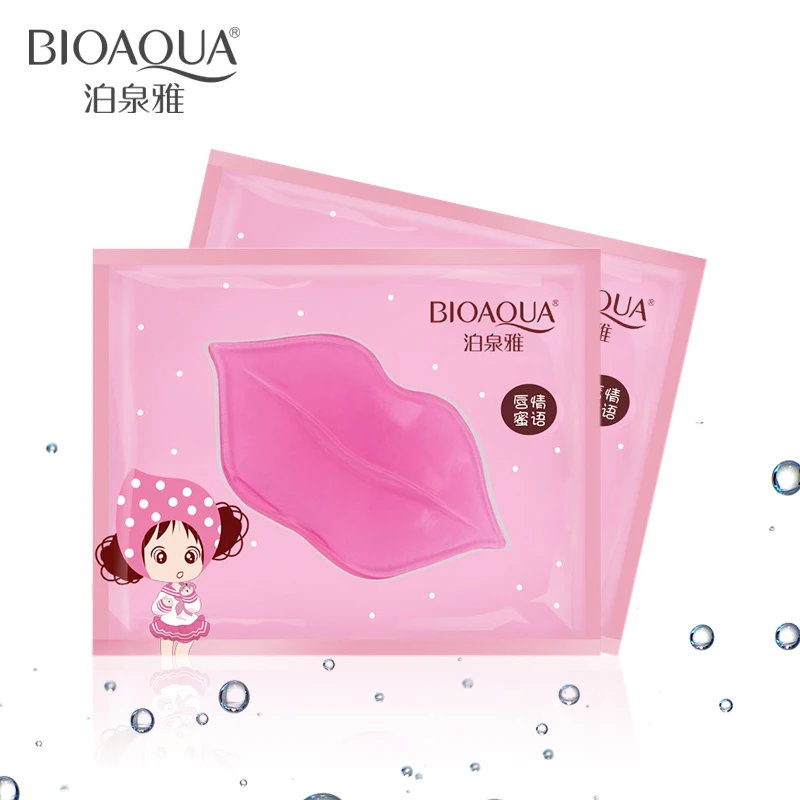 50pcs BIOAQUA Crystal Collagen Lip Mask Moisturizing Nourishing Firming Lip Patches Lips Plumper Skin Care Products