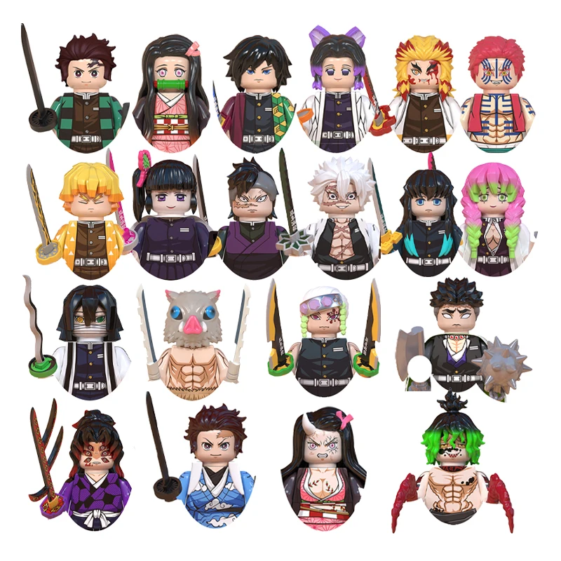 

2026 ANIME Demon Slayer Blocks Blind Box WM2998-3008 Bricks For Toys Gifts Action Figures Building Blocks For Children