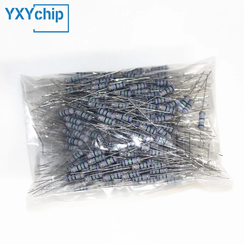 150個/ロット 5W 30種類 カーボン皮膜抵抗器 ランプ詰め合わせキットセット 5%抵抗器キット オーム カラーリング抵抗 1KΩ～820KΩ