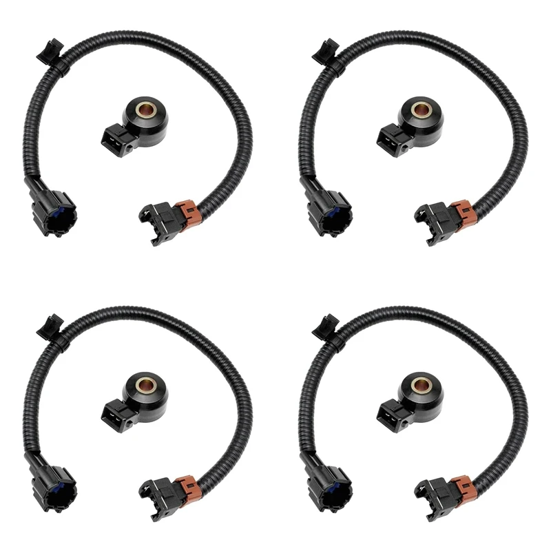 4X Knock Sensor & Wiring Harness For 1995-2004 Nissan Pickup Altima Maxima Xterra Infiniti G20 J30 22060-30P00