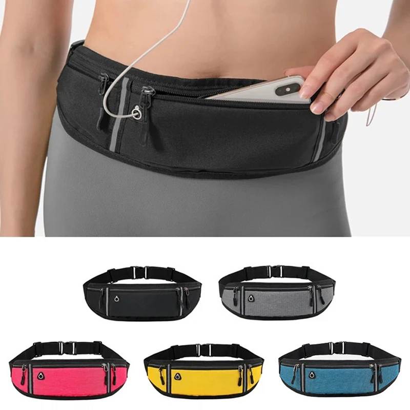 Professional Running Waist Bag Sports Belt Pouch Mobile Phone Case Men Women Hidden Pouch Gym SportsBags Running Belt Waist Pack