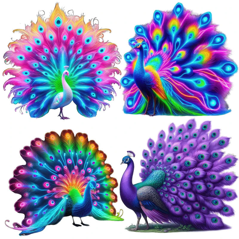 Three Ratels QN49 Bright peacock wall stickers serve as room decoration door stickers Car decals