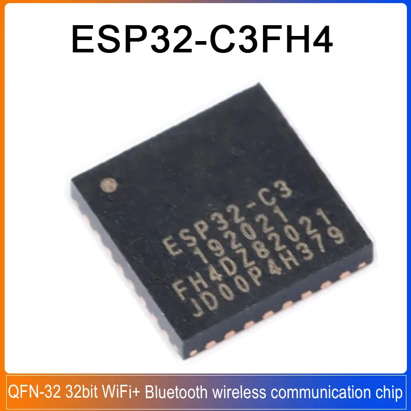 1/5pcs ESP32-C3FH4 QFN-32  ESP32-C3  ESP32 32bit RF Transceiver Module WiFi+ Bluetooth wireless communication chip