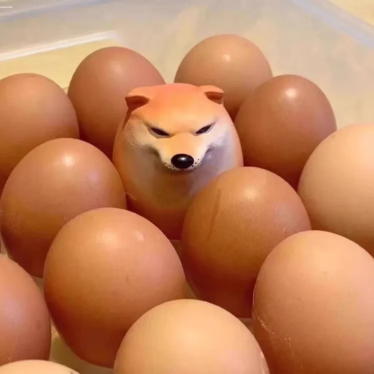 

Egg Sand Carving Decompression Shiba Inu Dog Eggs Do Not Fall Down New Car Cute Figure Desktop Doll Vent