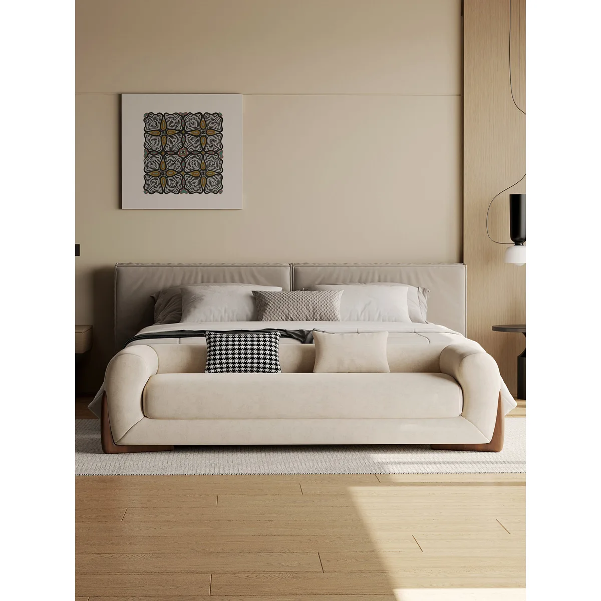 Light luxury sofa designer living room small apartment Nordic single chair wabi sand wind concubine couch sofa bench