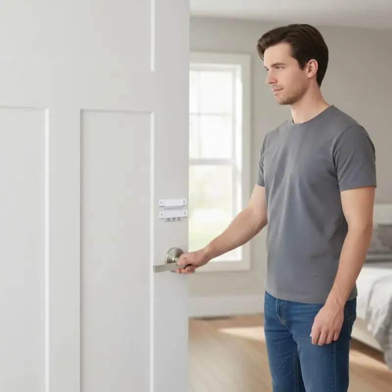 

1 пара магнитных датчиков открытия/закрытия дверей/окон NO NC, высокочувствительный магнитный контактный выключатель для металлических дверей