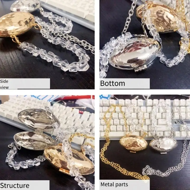 X90D Women Acrylic Evening Bag Shell Clutches Purses Handbag with Chain Straps Shoulder Bag Crossbody Bags for Wedding