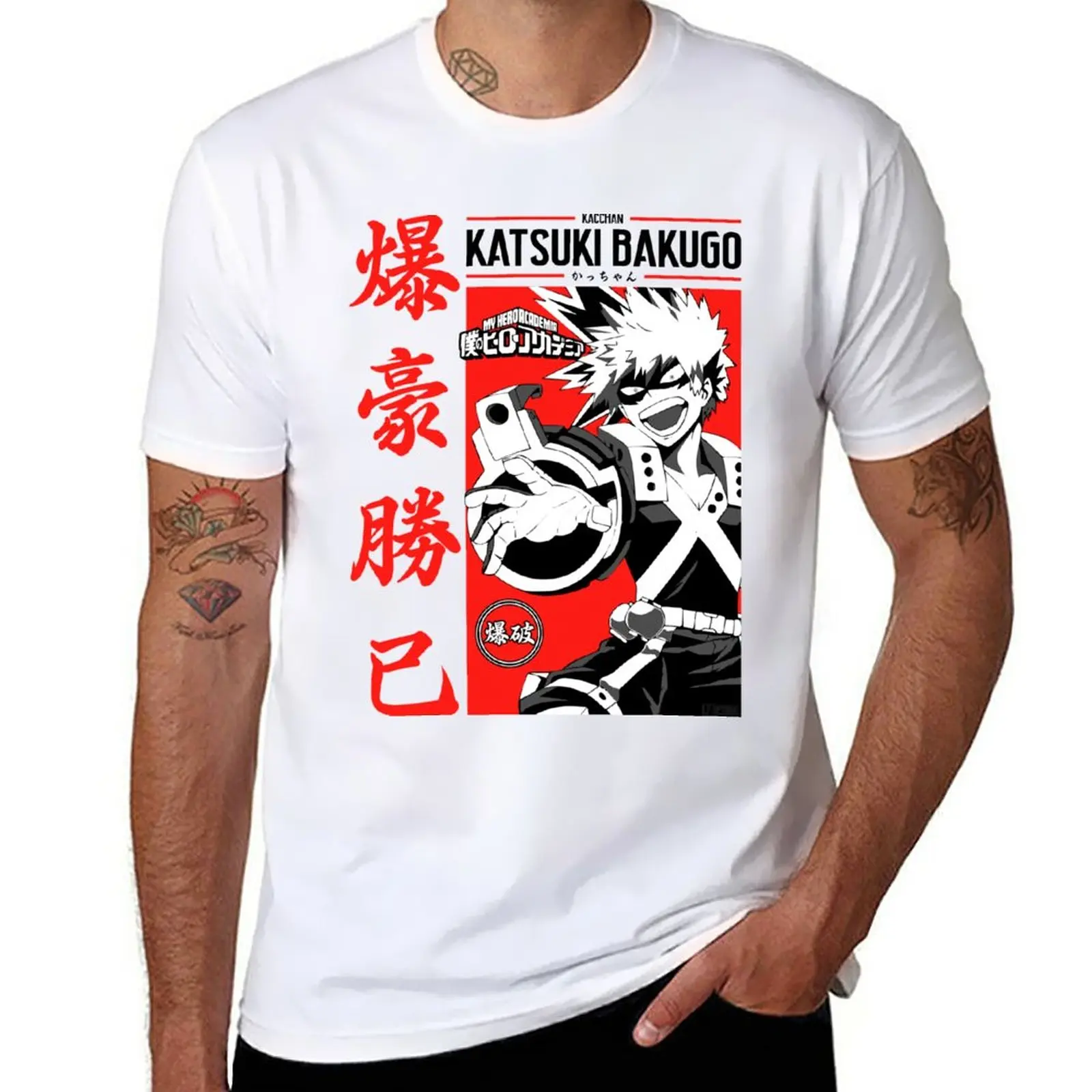 

New Katsuki Bakugo V2 M.H.A. T-Shirt summer tops t shirt man men clothing