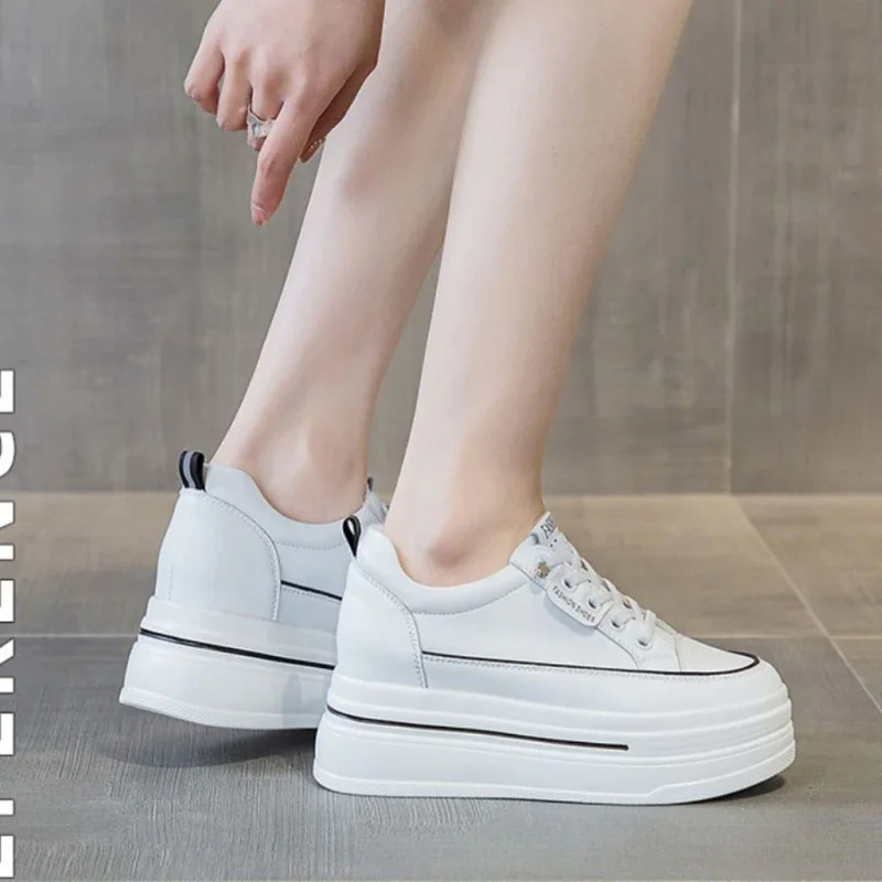 New Arrival 2024 Ladies Footwear Casual Lace Up Women's Shoes Round Toe Aesthetic Y2k Fashion On Sale Comfortable and Elegant H