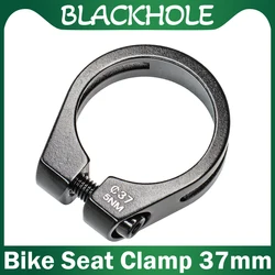 Bike Frame Seat Post Clamp 37mm Full Suspension Frame MTB CNC Seat Clamp E-Bike Gravel Aluminum Alloy Seat Post Tube Clip 37mm