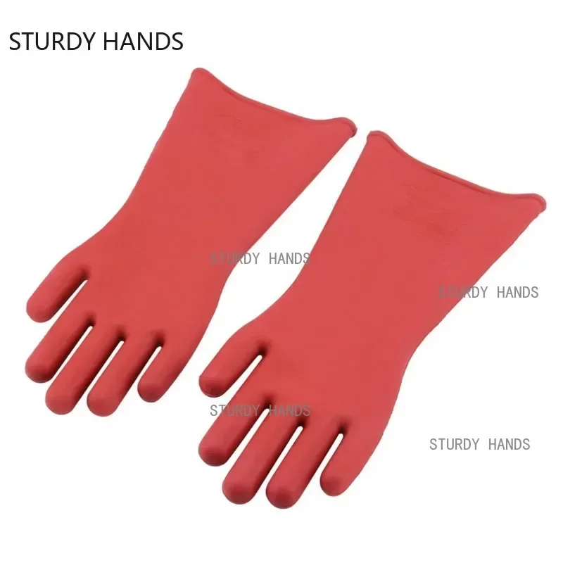 5~35kv Anti-electricity Protect Rubber Gloves Professional High Voltage Electrical Insulating Gloves Electrician Safety Work
