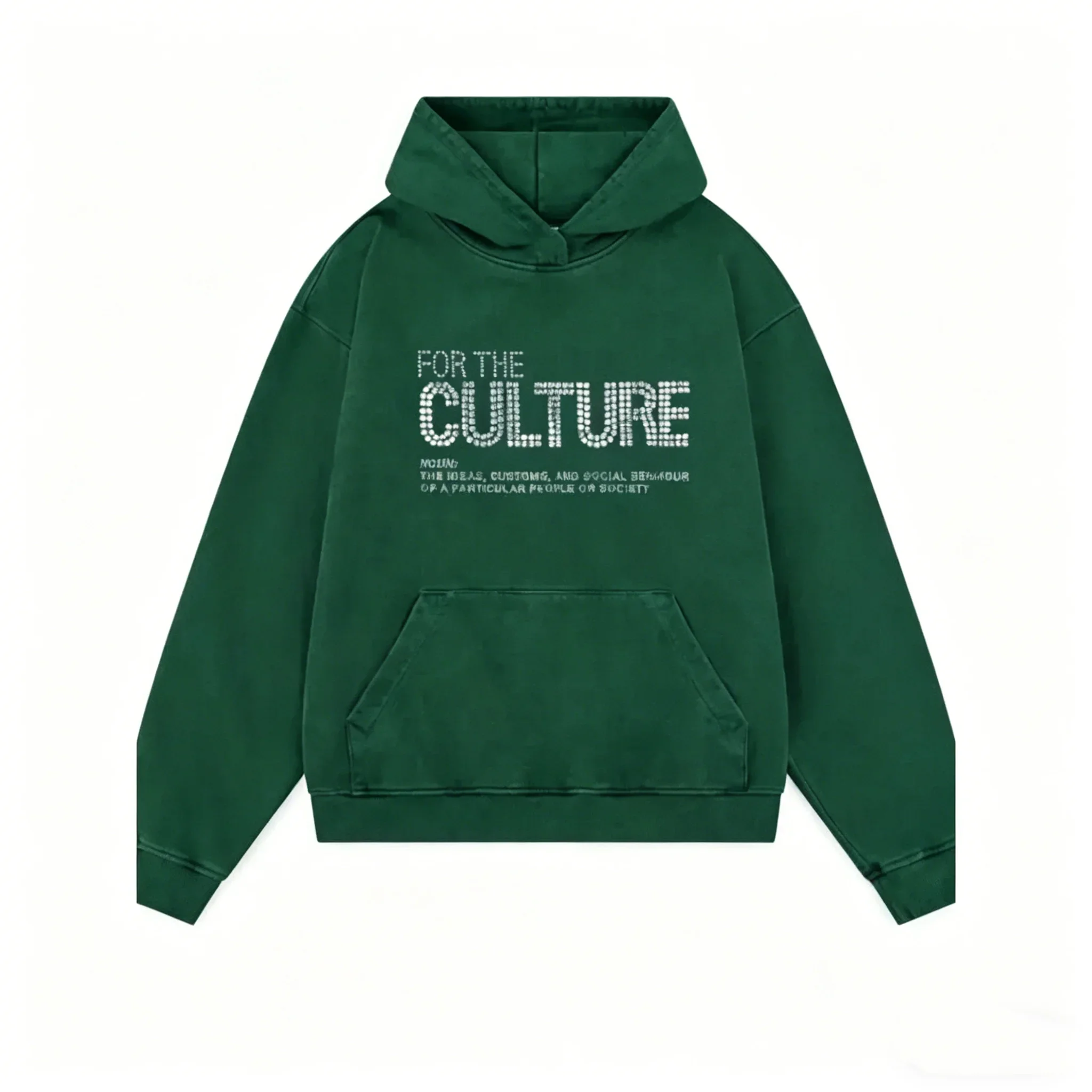 Für The Culture Hoodie, Unisex-Kapuzenpullover mit Kordelzug, Punktmatrix-Buchstaben-Design, Frontdruck, Hip-Hop-Streetwear-Pullover – Detail 6