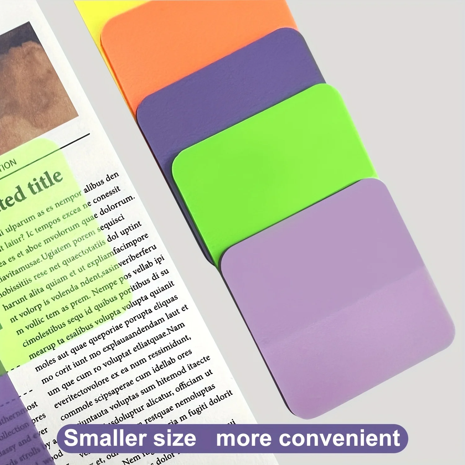 8 PadsWaterproof Self-Adhesive Transparent Sticky Notes Translucent Sticky Notes For School Office Supplies 160 Sheets Assorted