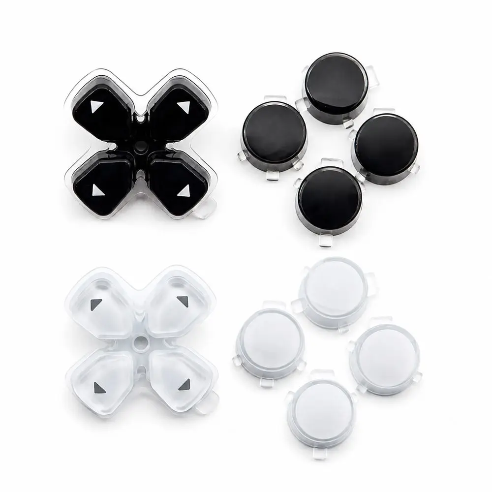 Jelly Color Controller Replacement Buttons Kit Cross-Directional Design BDM Compatible Dpad Replacement Keys for PS5 Controller