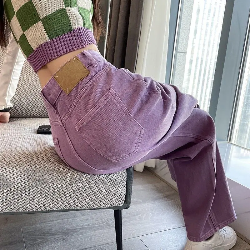 2023 Autumn and Winter New Women Trousers Loose Casual Jeans High Waist Slimming Wide Leg Pants Fashion Straight Pants