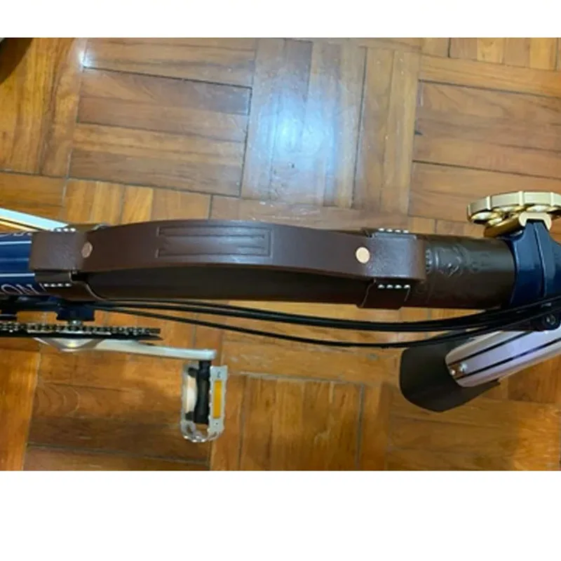 Folding Bike Leather Handle Strap Frame Protection For Brompton Bicycle Tape Filter Portable Handle Accessories