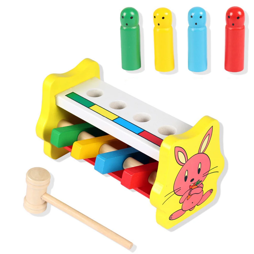 فاز المطرقة الخشبية للأطفال الرضع، أداة خشبية تعليمية لتنمية التنسيق