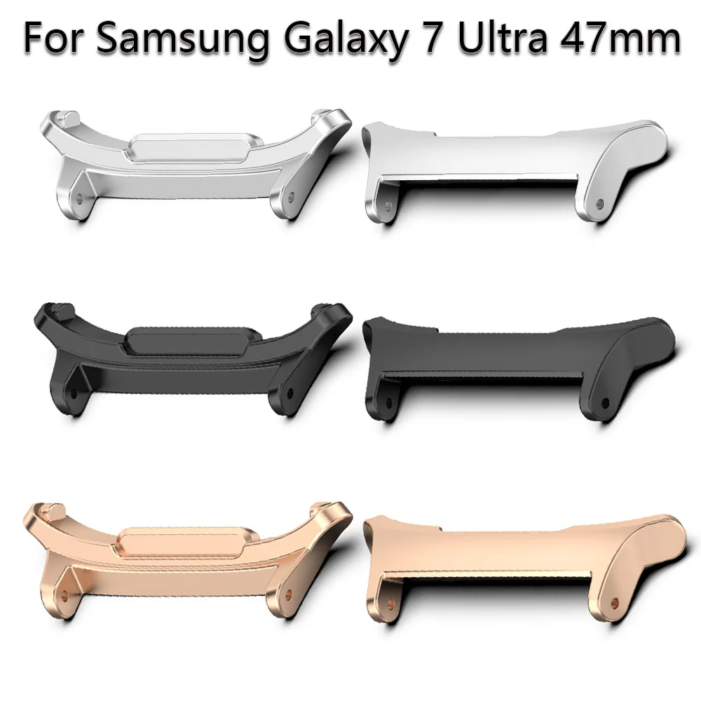 

2Pcs 22mm 24mm Metal Adapter for Samsung Galaxy Watch 7 Ultra 47mm Watchband Stainless Steel Connector for Galaxy Watch7 Ultra