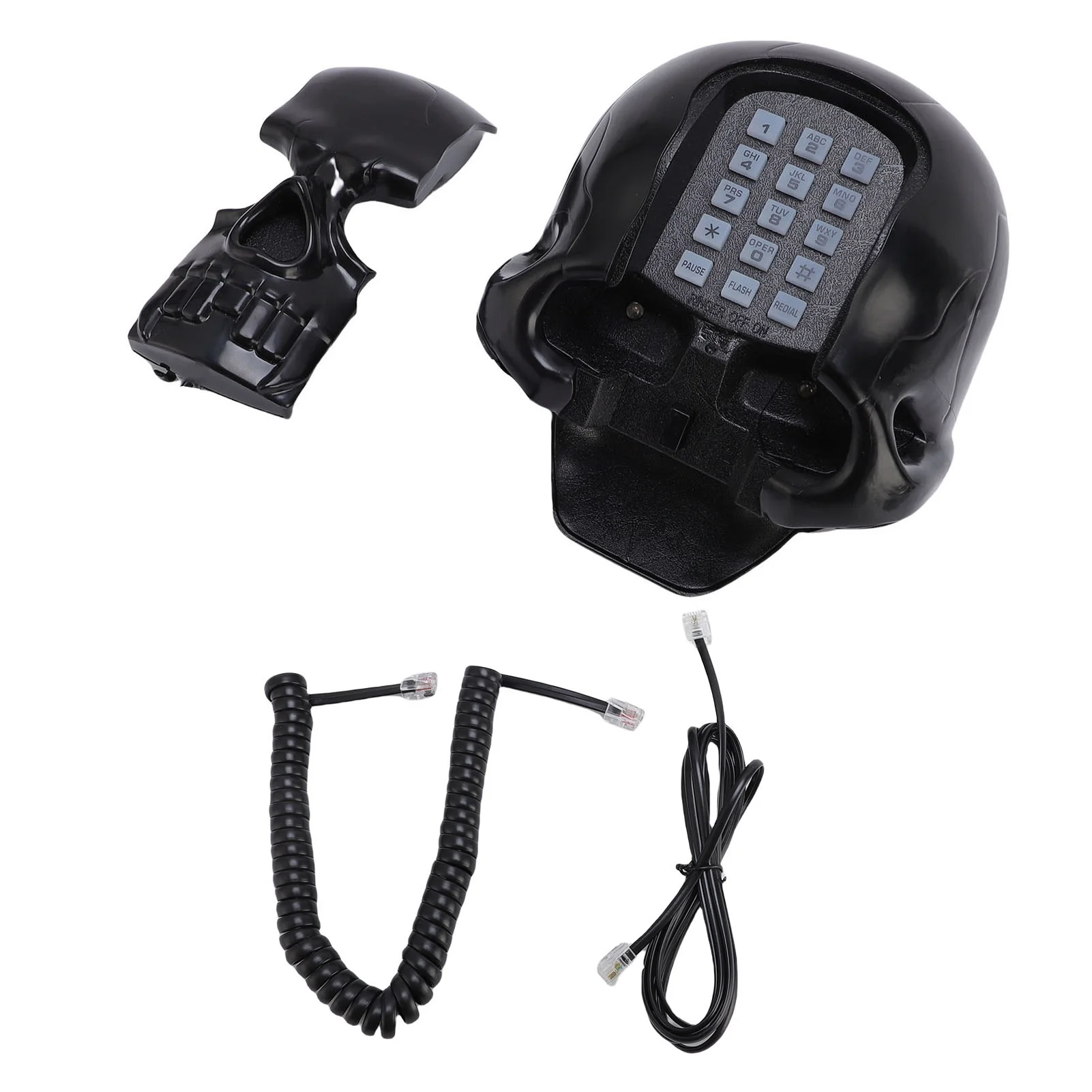 Skull Landline Telephone Clear Sound Multifunctional Stylish Corded Desk Phone Home Decor