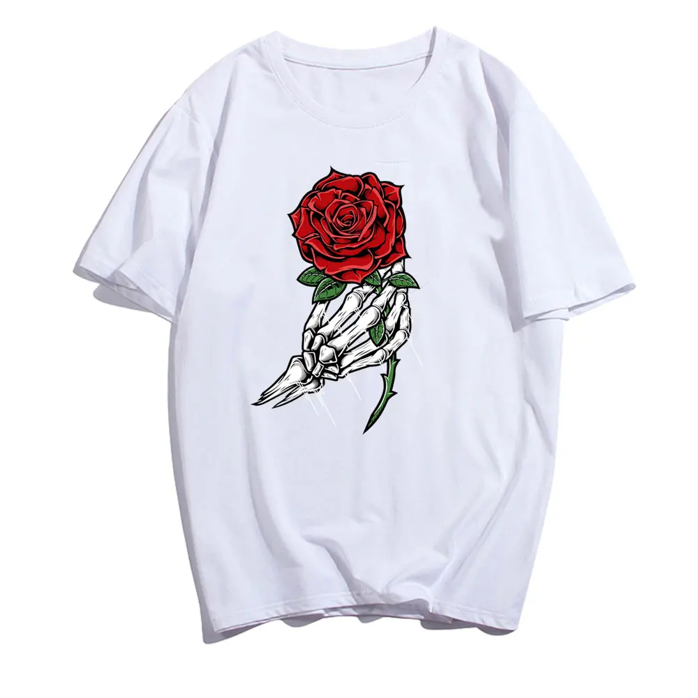 Forever In Love Patches Rose For Clothing Print-on Woman T-shirt Hooides Thermal Sticker On Clothes Skull Hand Iron Patch Decals