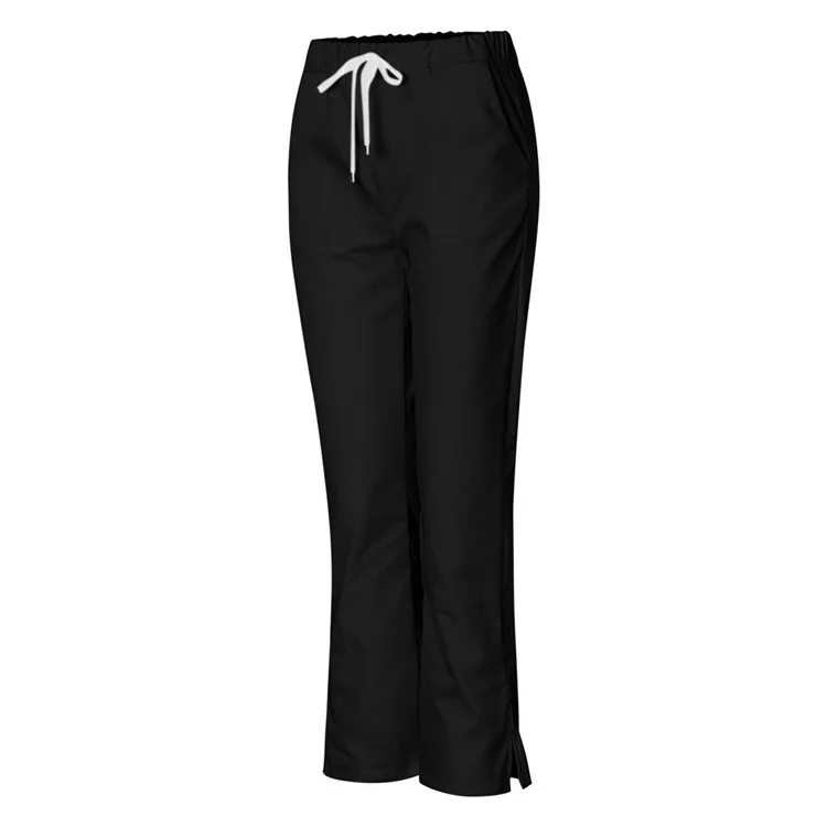 Pantaloni per infermiere di colore solido scrub medici pantaloni per infermieri accessori elastici in vita pantaloni da lavoro per laboratorio ospedaliero