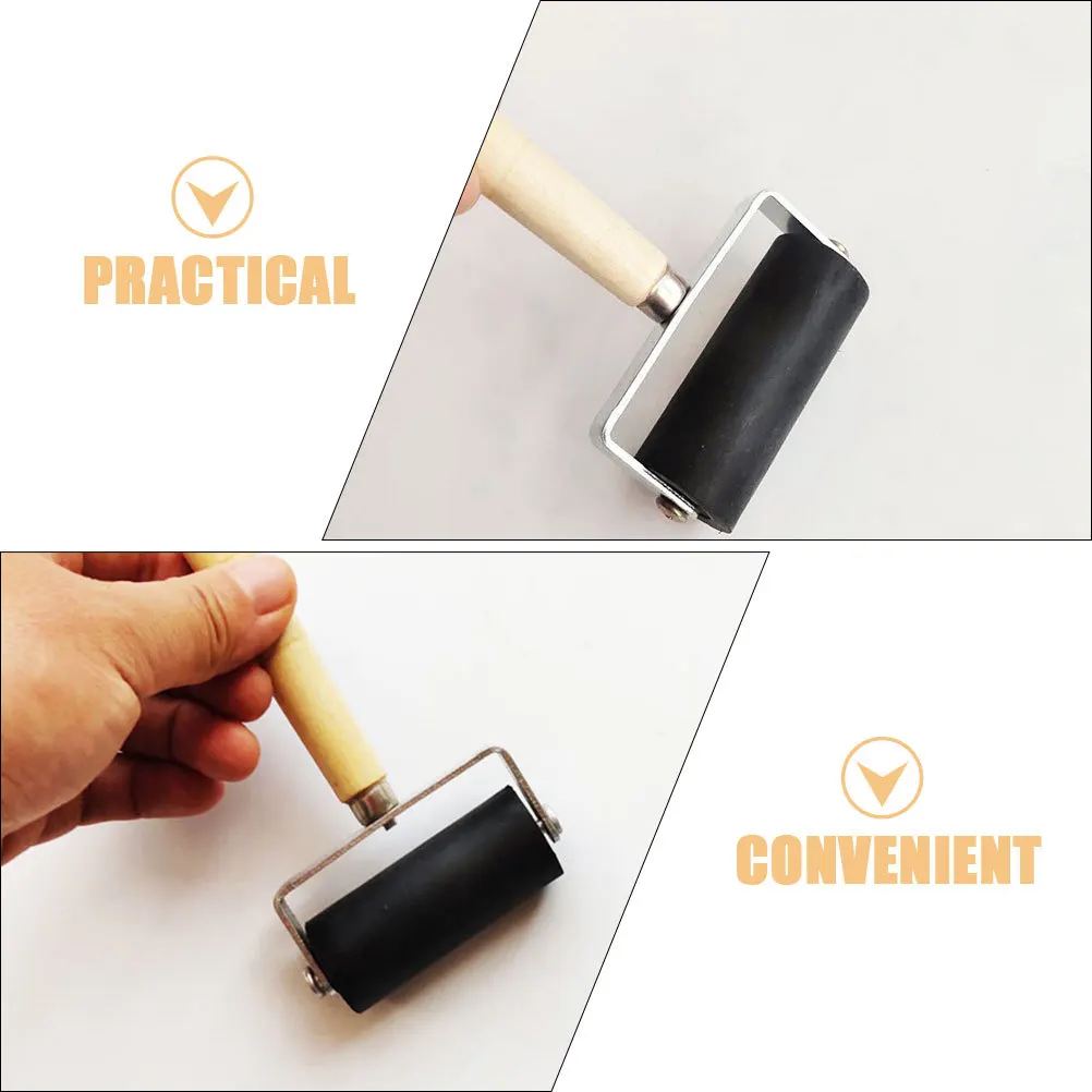 

4pcs Plastic Roller For Printmaking Ink Application Lightweight Durable Handle Smooth Surface Art Craft Tool Printing