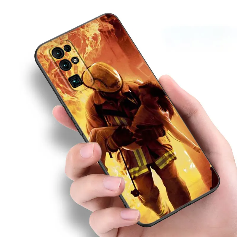 Firefighter Heroes Fireman Phone Case For Honor 70 90 Lite X40 GT X50 i X5 Plus X6A X6S X7A X8A X8B X6 X7 X8 X9 4G X9A X9B 5G