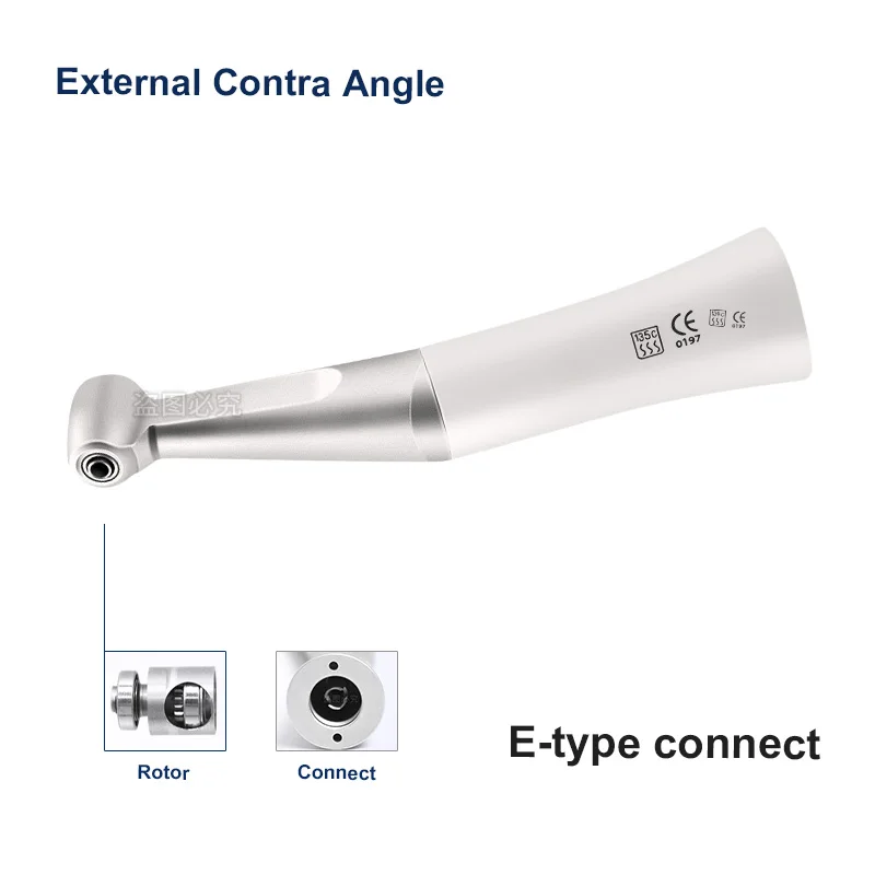 FX Style Slow Speed Handpiece Push Button 1:1 Ratio Contra Angle With Ball Bearing Polishing Dentist Tool