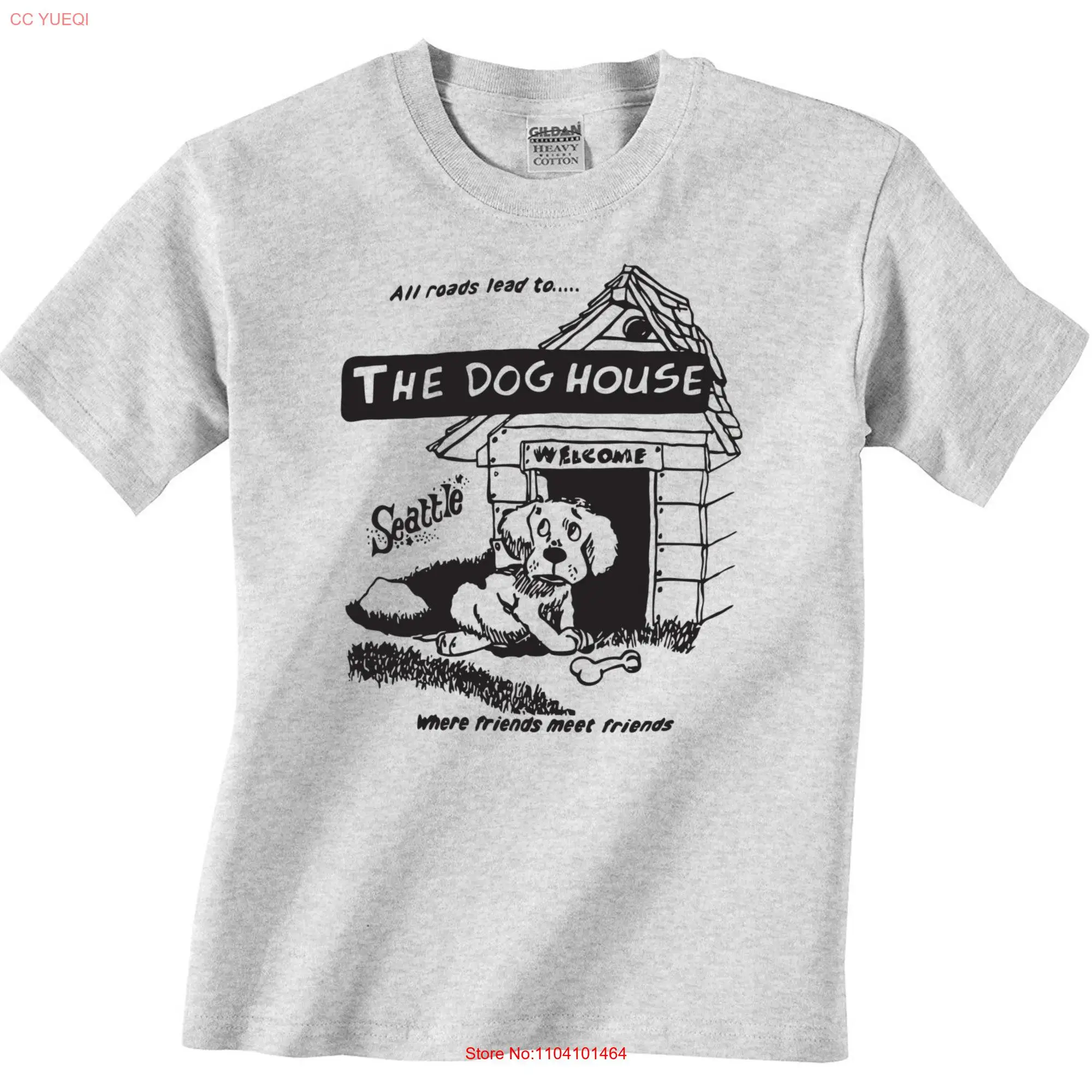 Seattle Dog House T shirt long or short sleeves