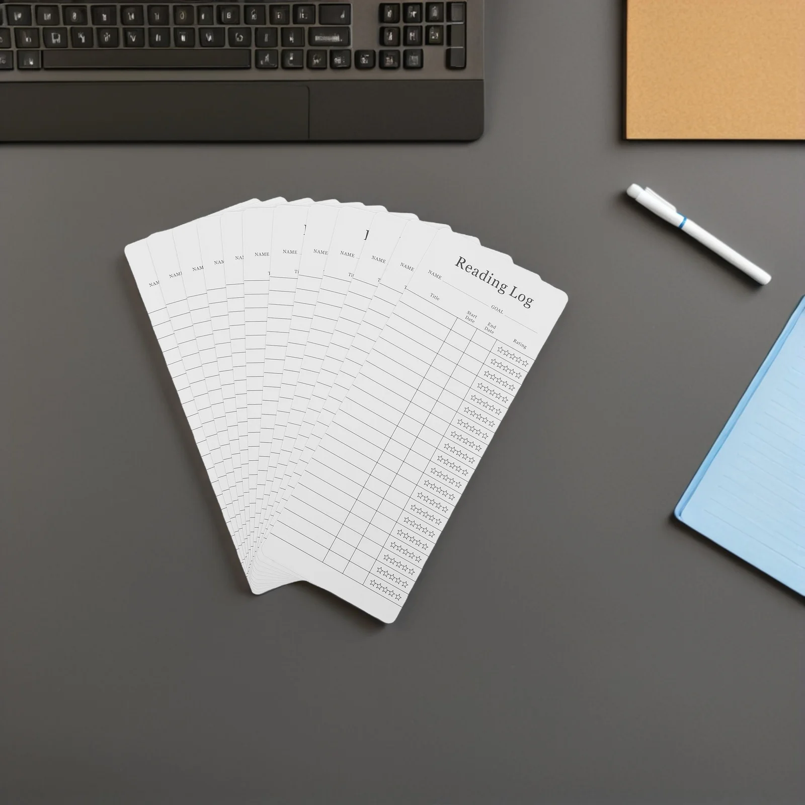 30 قطعة قائمة القراءة الإشارات المرجعية بطاقات المكتبة الورقية للقراء متعطشا علامات الصفحة العملية الأنيقة تتبع السجلات