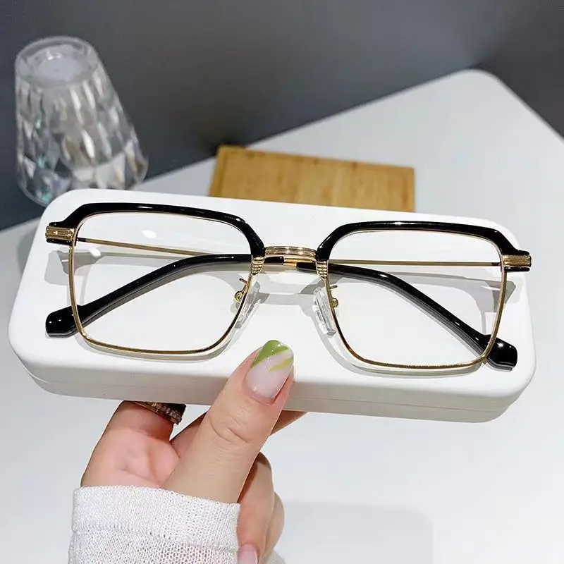 Vintage Unisex Square Computer Glasses Blue Light Blocking Eye Protection Optical Spectacle Eyeglasses Business Men‘s  Glasses