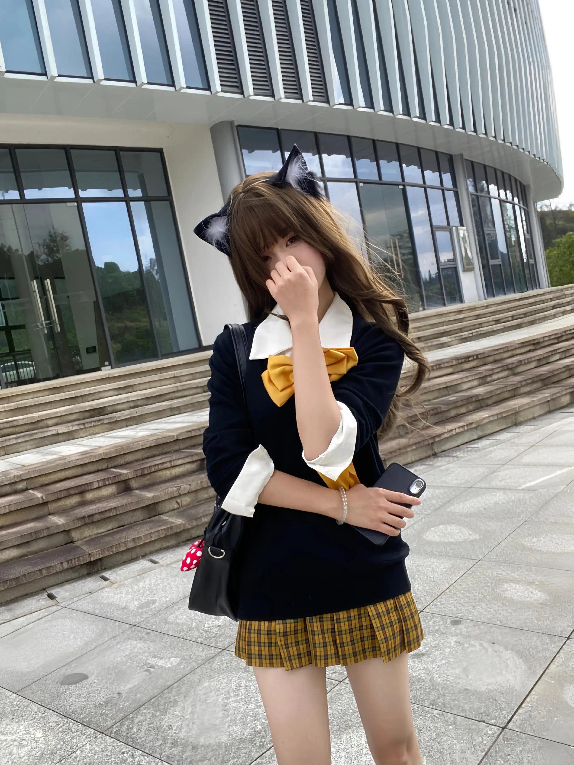 

Original Suower JK orm Set Spring Summer Plaid Bicolor ort Pleated Skirt School Sle Student orm Outfit