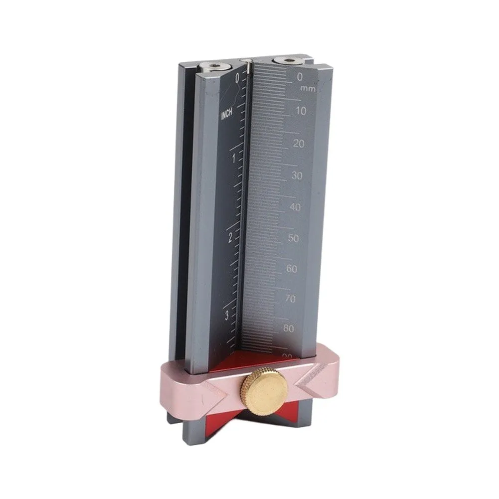 for Adjustable Measuring Gauge for Accurate Drilling and Saw Height Measurement with Copper Screw and Dual Scale Display