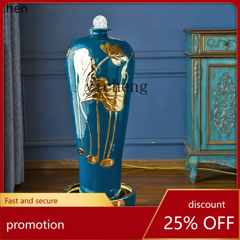 

HXL Flowing Water Ornament Circulating Water Fountain Wealth-Attracting Office Desktop Decoration