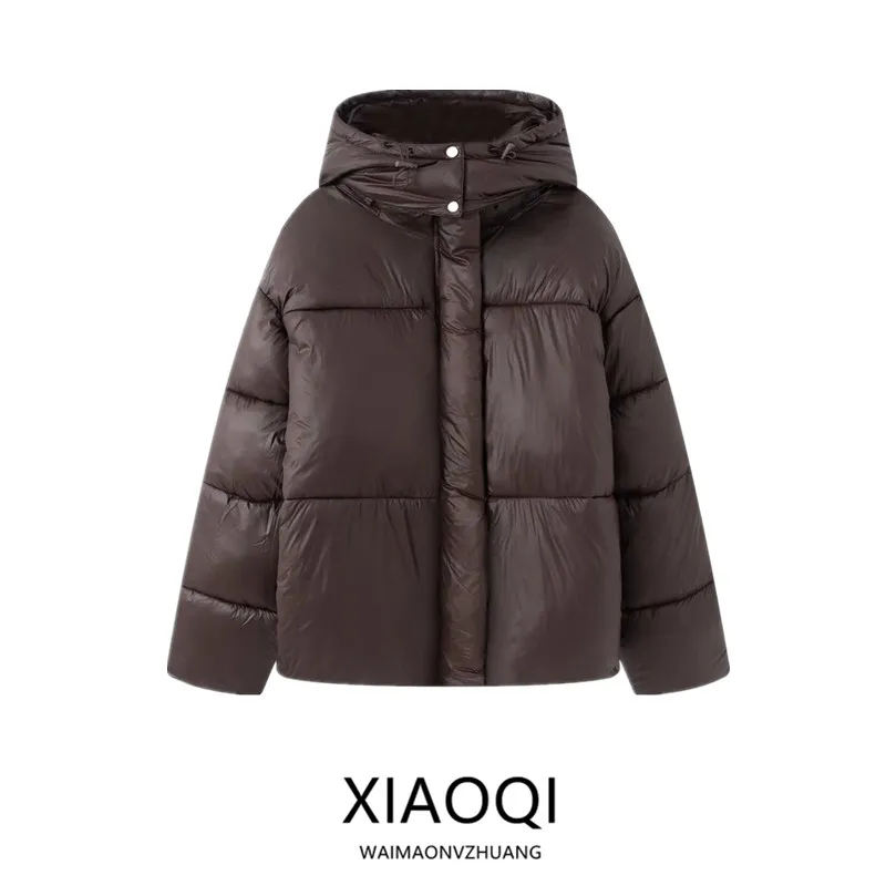 

Зимняя хлопковая куртка с воротником-стойкой Thiened Long Sve, женская свободная верхняя одежда Sle Faion, Новое поступление 2025 г.