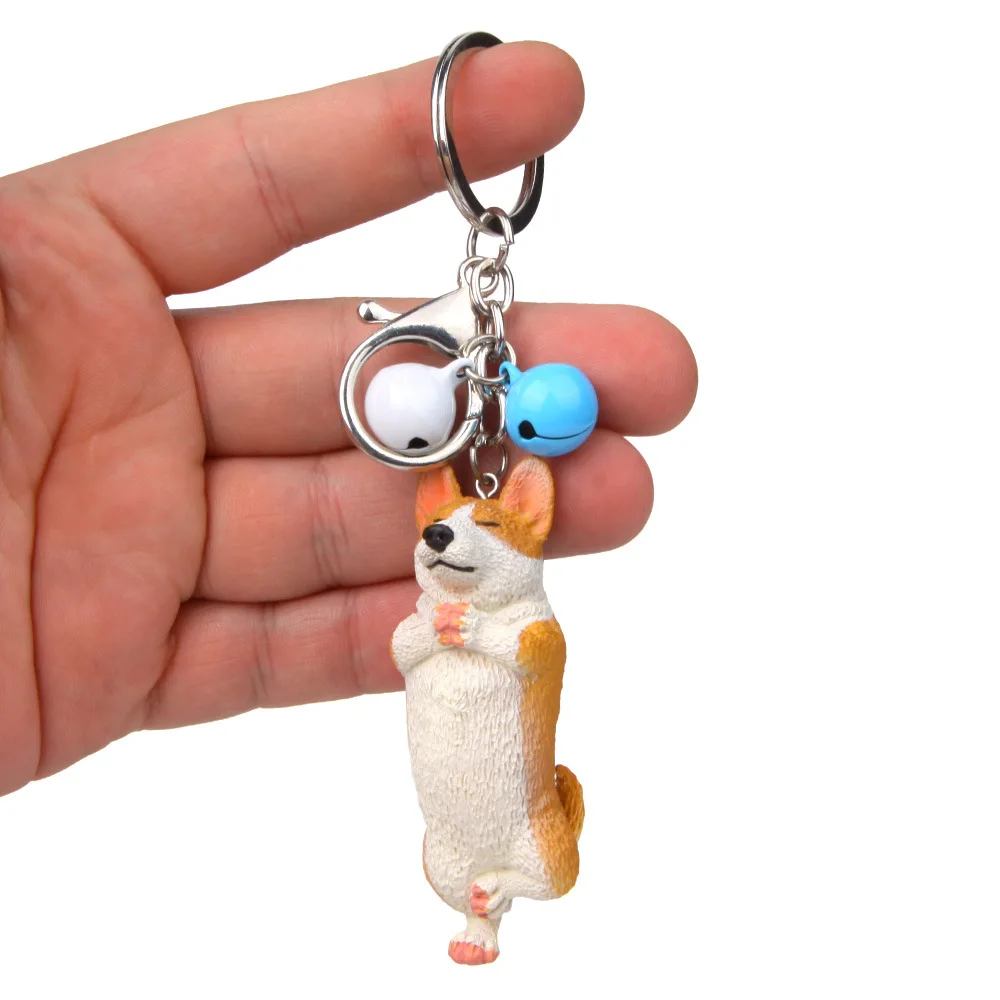 corgi keychain Animal Jewelry Key Chain For Dog Lover Schnauzer Welsh Corgi Keychains Gift For Woman