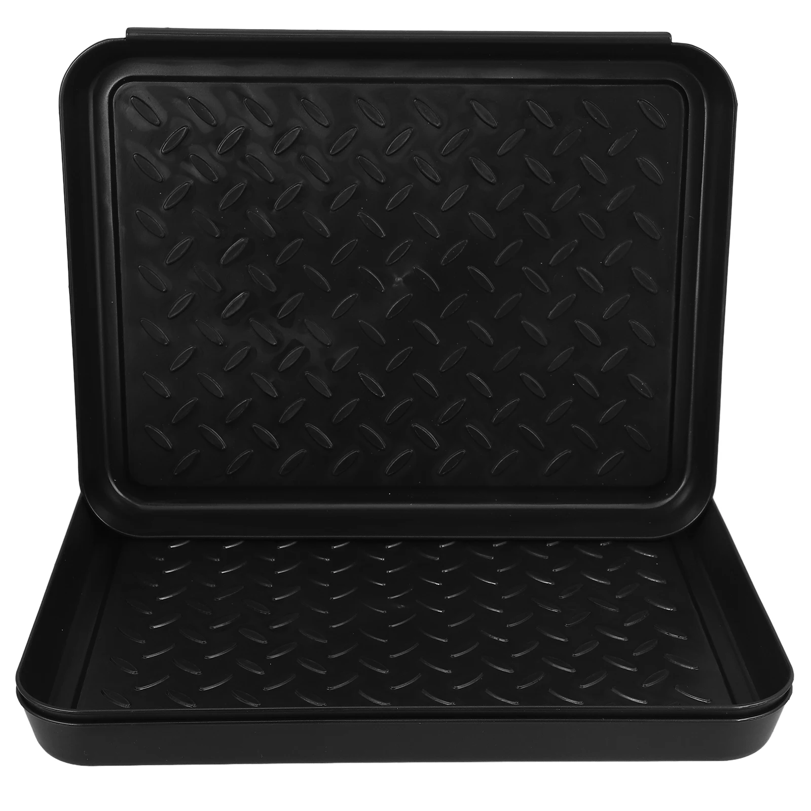 

3Pcs Black Plastic Shoe Tray Large Waterproof for Entryway Indoor Outdoor Boot Mat Multipurpose Low Profile Thin Drip Tray